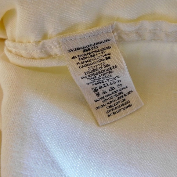 FREE PEOPLE Linen Raw Femme Draped Jacket Off-White Eggshell Cream X-Small - Picture 13 of 14